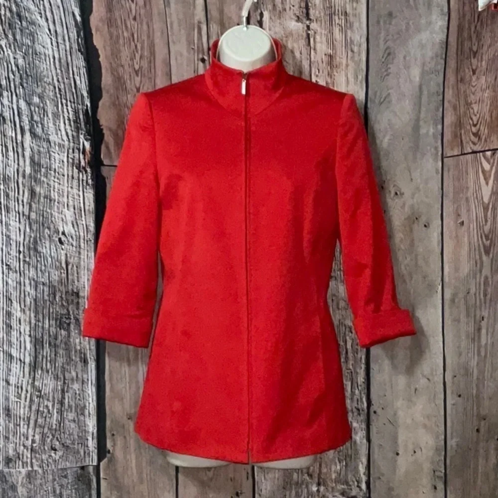 Linda Allard Ellen Tracy Red Jacket, Size 2